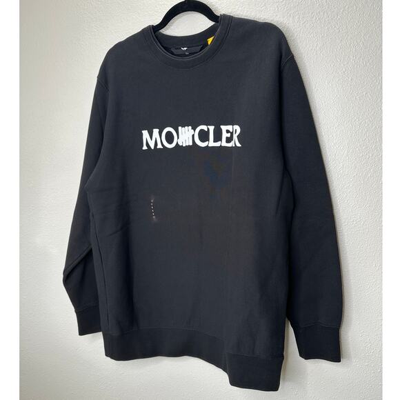 Moncler Black Genius 1952 X Undefeated White Logo Altered Sweatshirt L - Picture 5 of 16